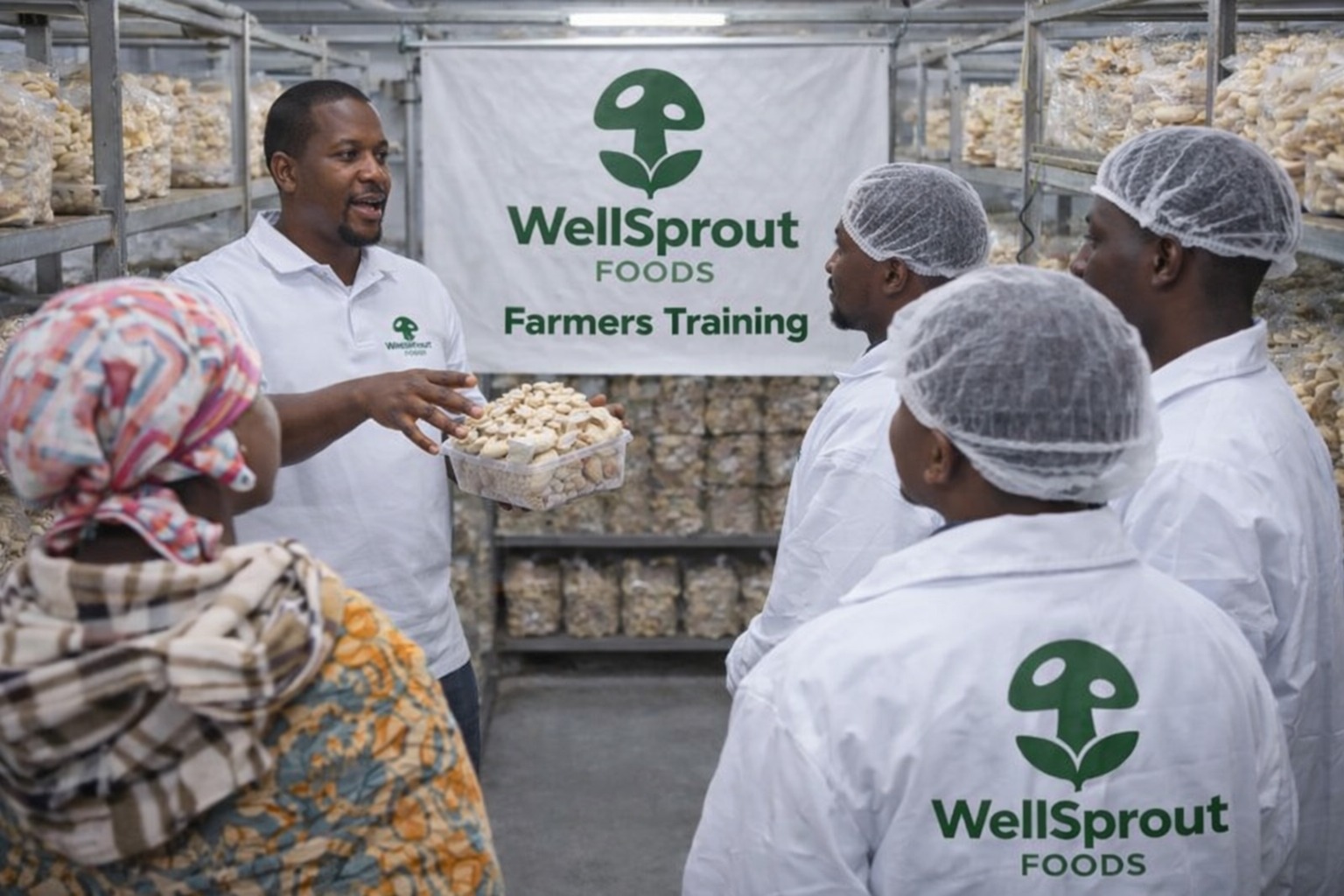 Farmers training with Wellsprout Foods
